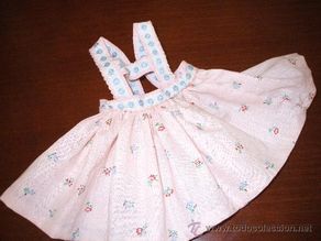 Vêtements Poupée Espagnole Classique: Antigua falda con tirantes para muñeca de 35 centimetros aprox